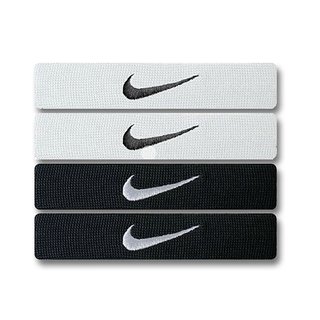 Nike Home & Away Dri-Fit Bands 2 pairs, 2 cm wide - white+black