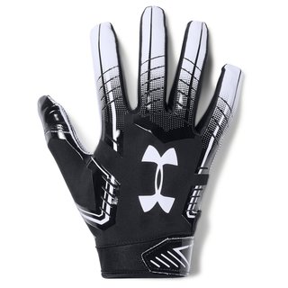 Under Armour Youth F6 American Football Receiver Gloves - black/white YS