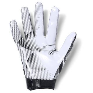 Under Armour Youth F6 American Football Receiver Gloves - black/white YS