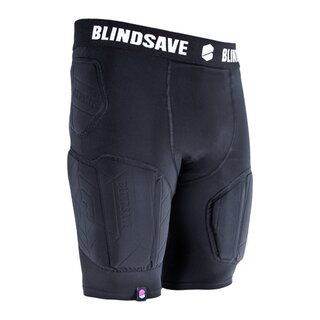 BLINDSAVE Padded Compression Shorts Pro +, 5 Pad Unterhose - schwarz Gr. S