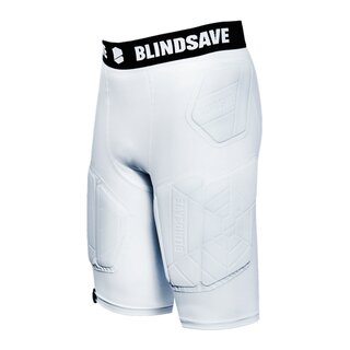BLINDSAVE Padded Compression Shorts Pro +, 5 Pad Underpants - white S