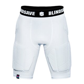 BLINDSAVE Padded Compression Shorts Pro +, 5 Pad Unterhose - weiß Gr. S
