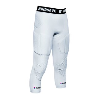 BLINDSAVE 3/4 Tights with Full Protection, 7 Pad Underpants - white S