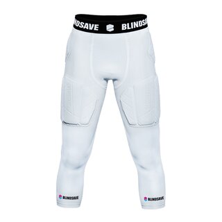 BLINDSAVE 3/4 Tights Pro +, 5 Pad Underpants - white L