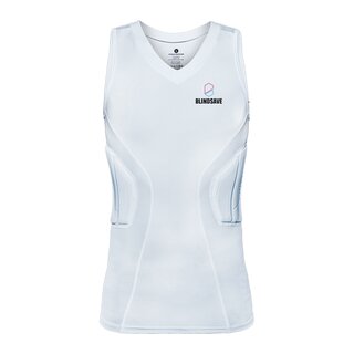 BLINDSAVE Padded Compression Shirt Pro, 2 Pad Shirt white M