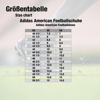 adidas Adizero 5-Star 7.0 American Football Rasen Schuhe - schwarz/weiß Gr. 10 US
