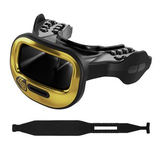 Shock Doctor Mutant Monster Air Mouthguard with Detachable Strap - gold/black