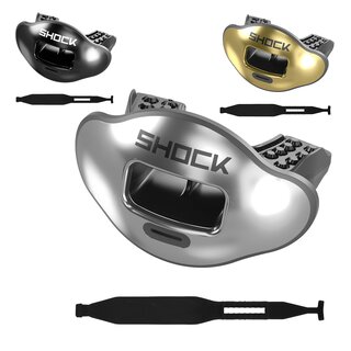 Shock Doctor Max AirFlow 2.0 Chrome Mouthguard with Detachable Strap