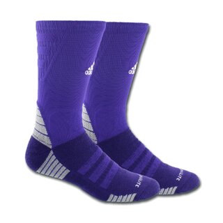 adidas Alphaskin Maximum Cushioned Crew Socks - purple size L
