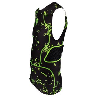BADASS 3 Pad Digi Protection Shirt with ribbed padding - black/neon green size M
