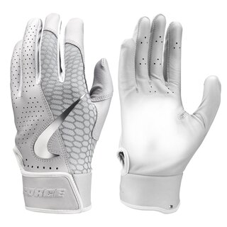 Nike Force Elite Leder Batting Gloves, Baseball Handschuhe - wei Gr. 2XL