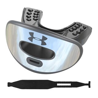 Under Armour Air Chrome Mouthguard with Detachable Strap - silver