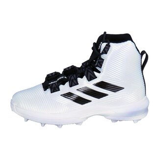 adidas Freak High Torsion All Terrain American Football Cleats - white/black size 12 US