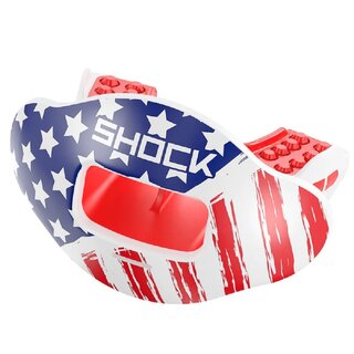 Shock Doctor Max Airflow 2.0 USA Flag Mouthguard with Detachable Strap