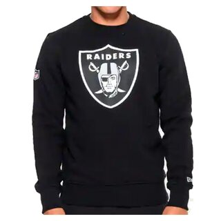 New Era NFL Team Logo Crew Sweatshirt Las Vegas Raiders schwarz