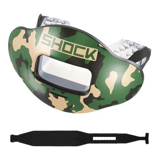 Shock Doctor Max Airflow 2.0 Amoeba Camo Mouthguard with Detachable Strap