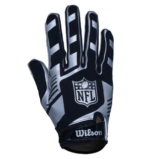 Wilson NFL Stretch Fit American Football Receiver Handschuhe - silber
