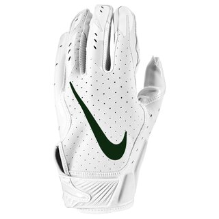 Nike Vapor Jet 5.0 White Pack Edition, American Football Handschuhe - wei/dunkelgrn Gr. 2XL