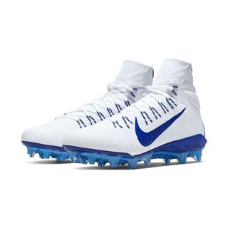 Nike Alpha Huarache 7 Elite American Football Cleats white/royal blue 45 EU