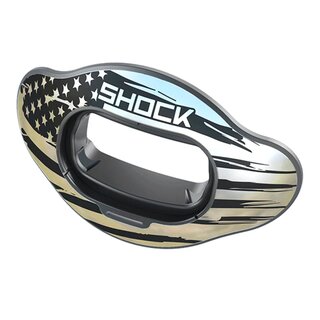 Shock Doctor Change Shield for Interchange Lip Guard - Black Chrome Flag
