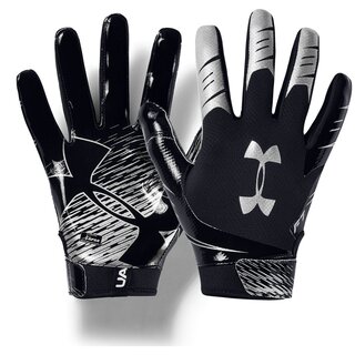 Under Armour F7 American Football Skill Gloves black/metalic silver S