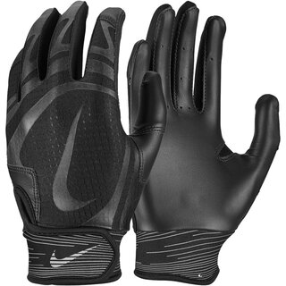 Nike Alpha Huarache Edge Kunstleder Baseball Handschuhe, Batting Gloves - schwarz/schwarz 2XL