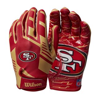 Wilson NFL Stretch Fit Receiver Handschuhe Team San francisco 49ers