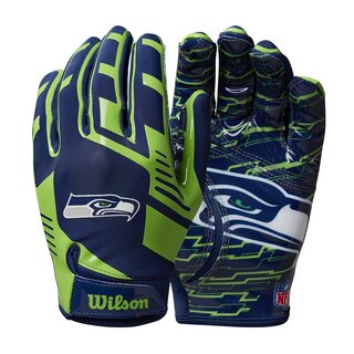 Wilson NFL Stretch Fit Youth Receiver Handschuhe Team Seattle Seahawks