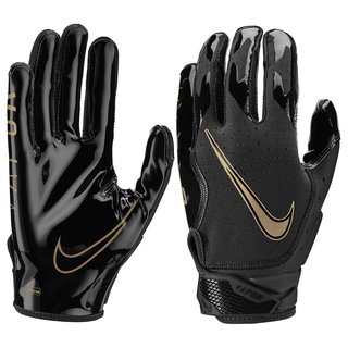 Nike Vapor Jet 6.0 Metallic Edition, American Football Receiver gloves black/gold 2XL