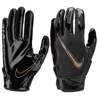 Nike Vapor Jet 6.0 Metallic Edition, American Football Receiver Handschuhe - schwarz/gold Gr. 2XL