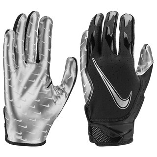 Nike Vapor Jet 6.0 Metallic Edition, American Football Receiver Handschuhe - schwarz/silber Gr. 2XL